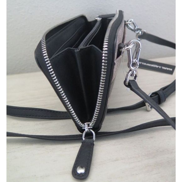 Karl Lagerfeld Paris LH2EU5BT Tan/Black Crossbody Bag Clutch Wallet Purse $128 - Picture 8 of 10